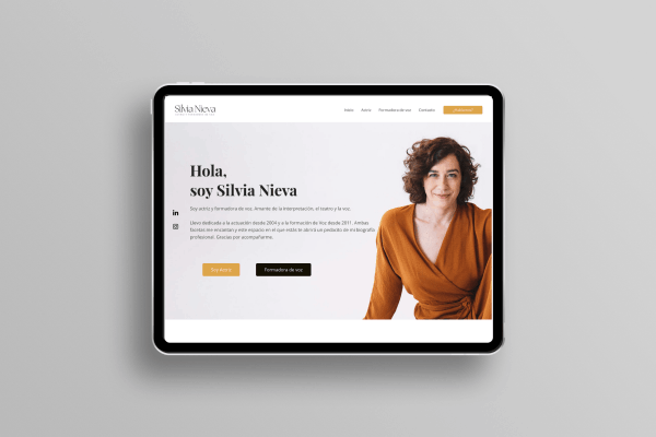 Diseño web actores minimalista Pozuelo Madrid